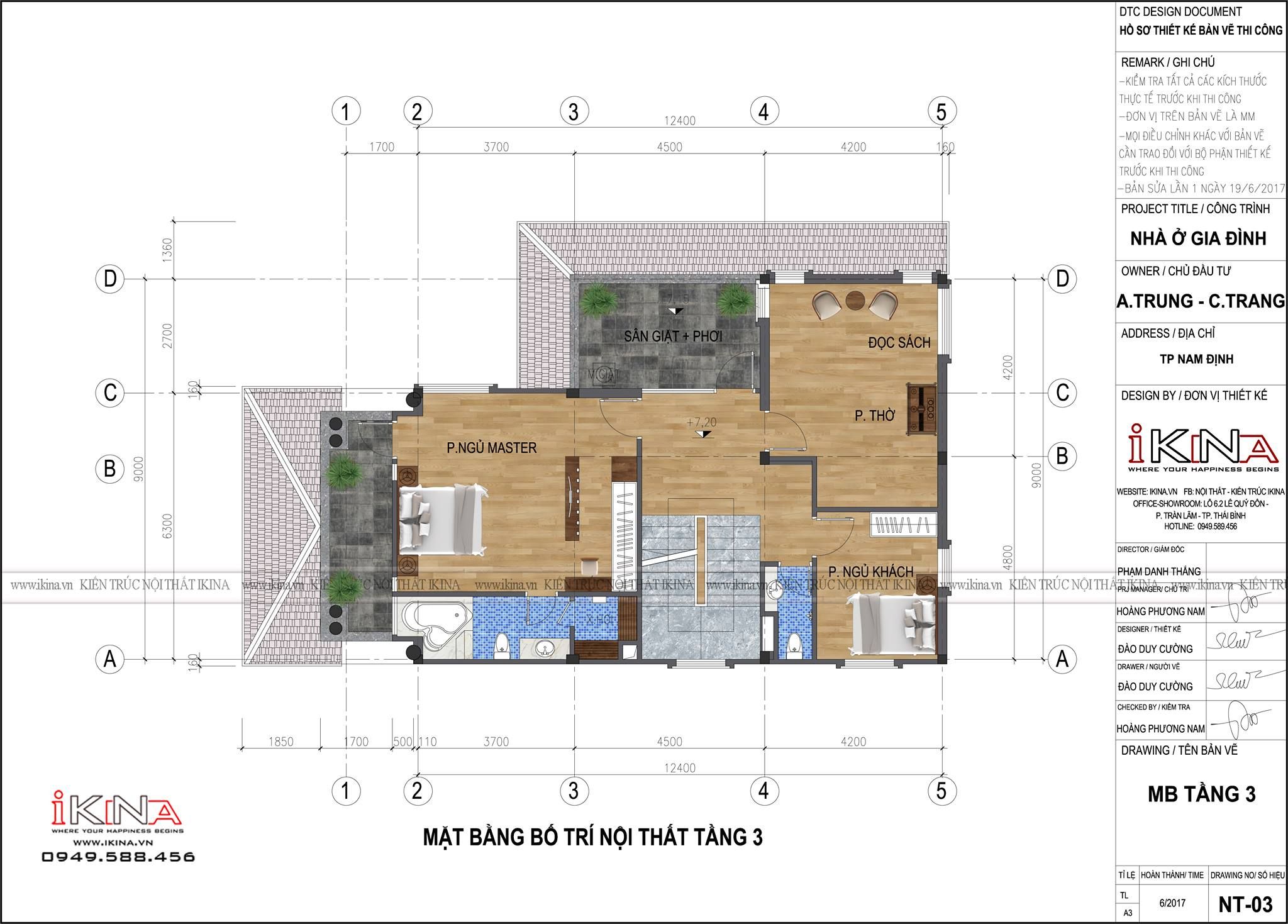  Thiết Kế Nhà Biệt Thự 270m2 - 3 Tầng Nam Định 