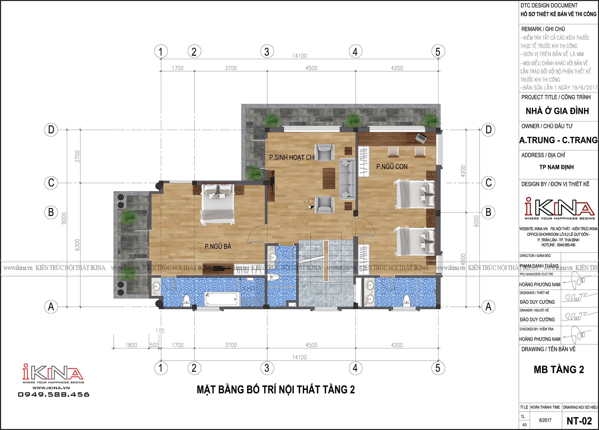  Thiết Kế Nhà Biệt Thự 270m2 - 3 Tầng Nam Định 