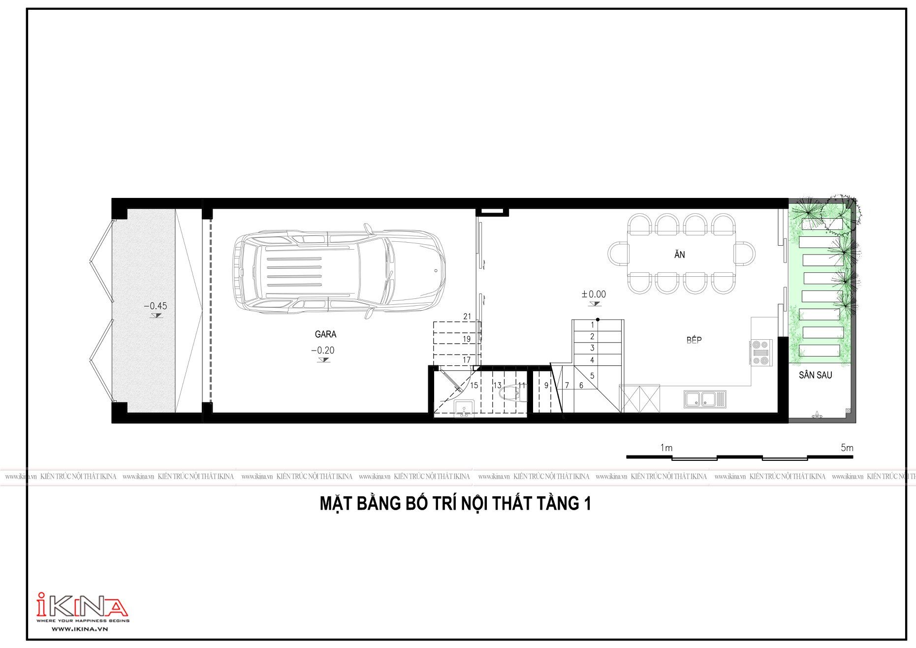  Thiết Kế Nhà Liền Kề KĐT Văn Khuê 68m2 - Hà Đông 