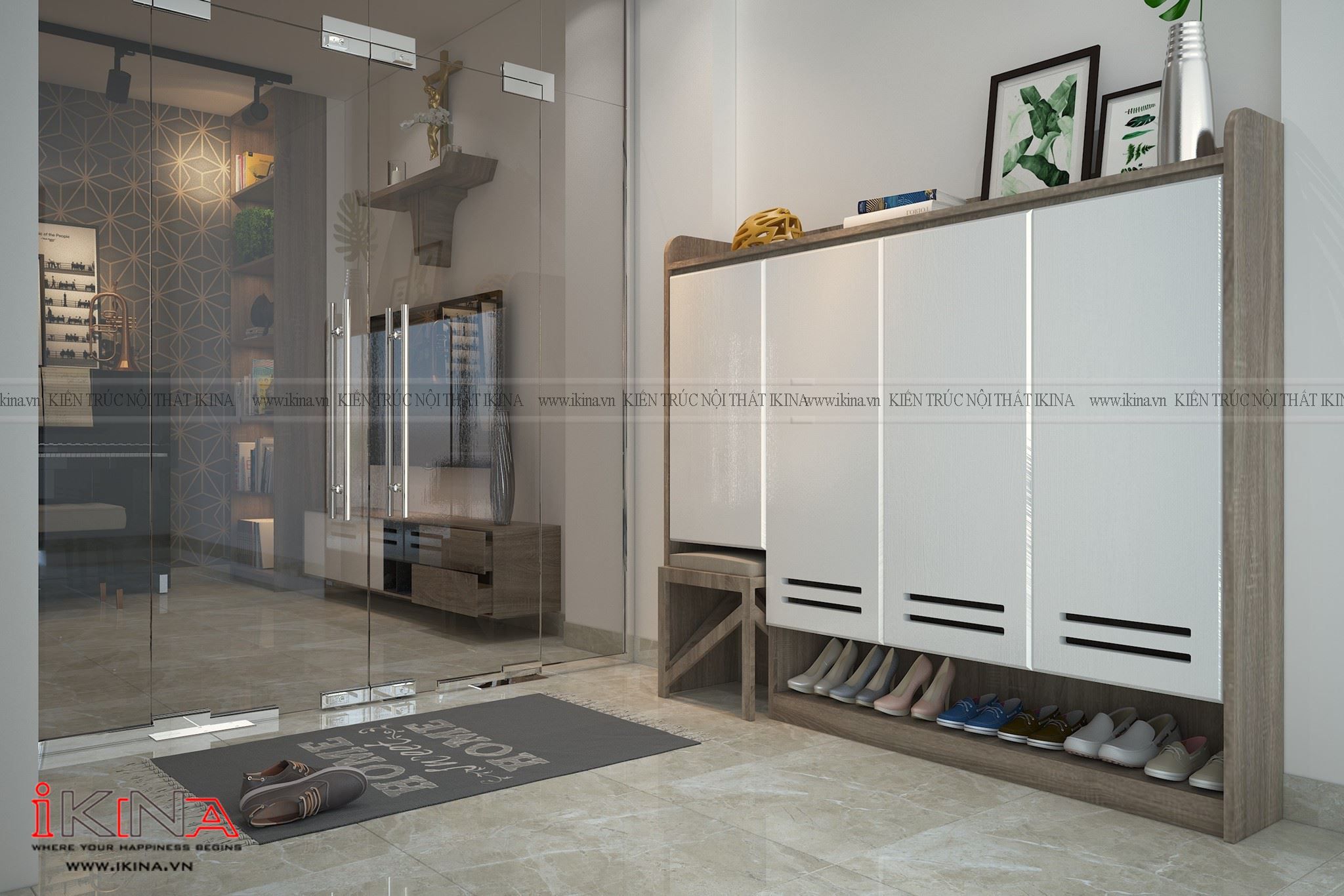 Thiết Kế Nhà Phố Liền Kề 56m2 - Thủ Đức Tp HCM