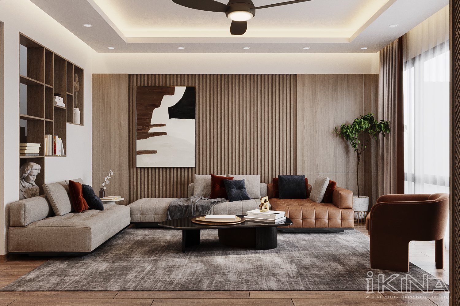 Thiết Kế Nhà Phố Hiện Đại 280m2 - Kim Mã