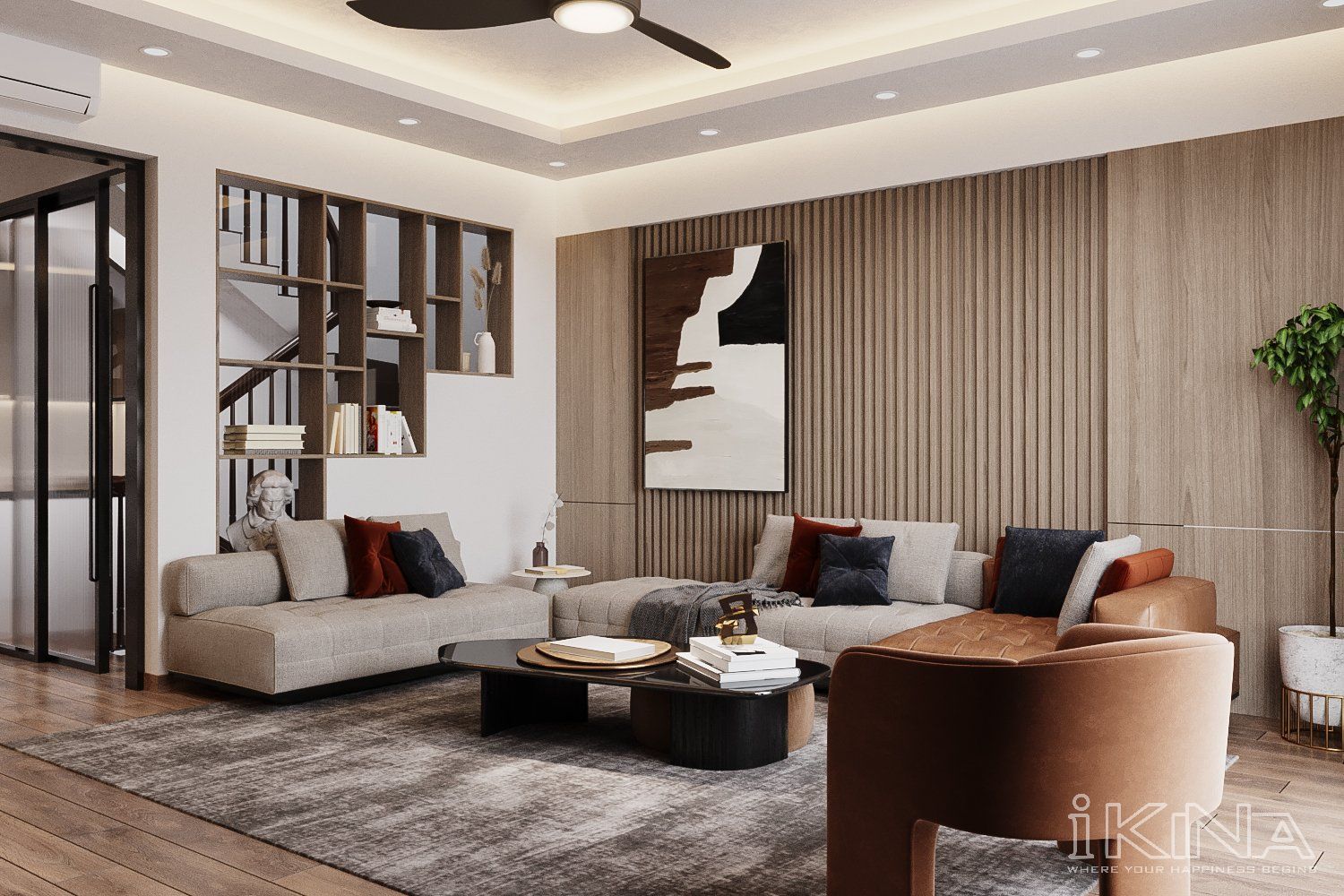 Thiết Kế Nhà Phố Hiện Đại 280m2 - Kim Mã