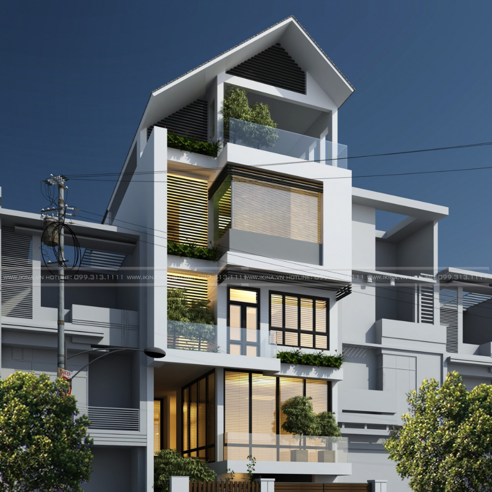 Thiết Kế Nhà Lô Phố 105m2 - 5 Tầng Hải Phòng