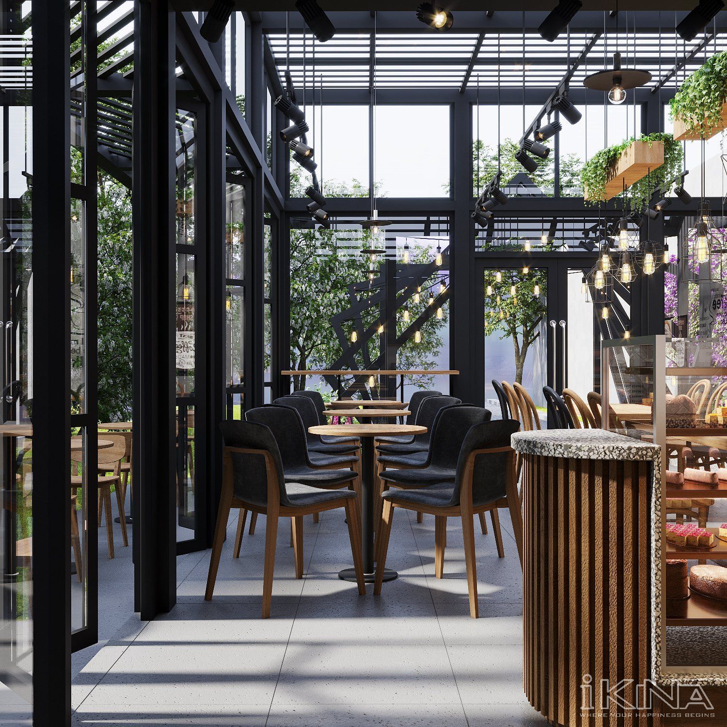 Thiết Kế Quán Cafe - Trust City - Hưng Yên