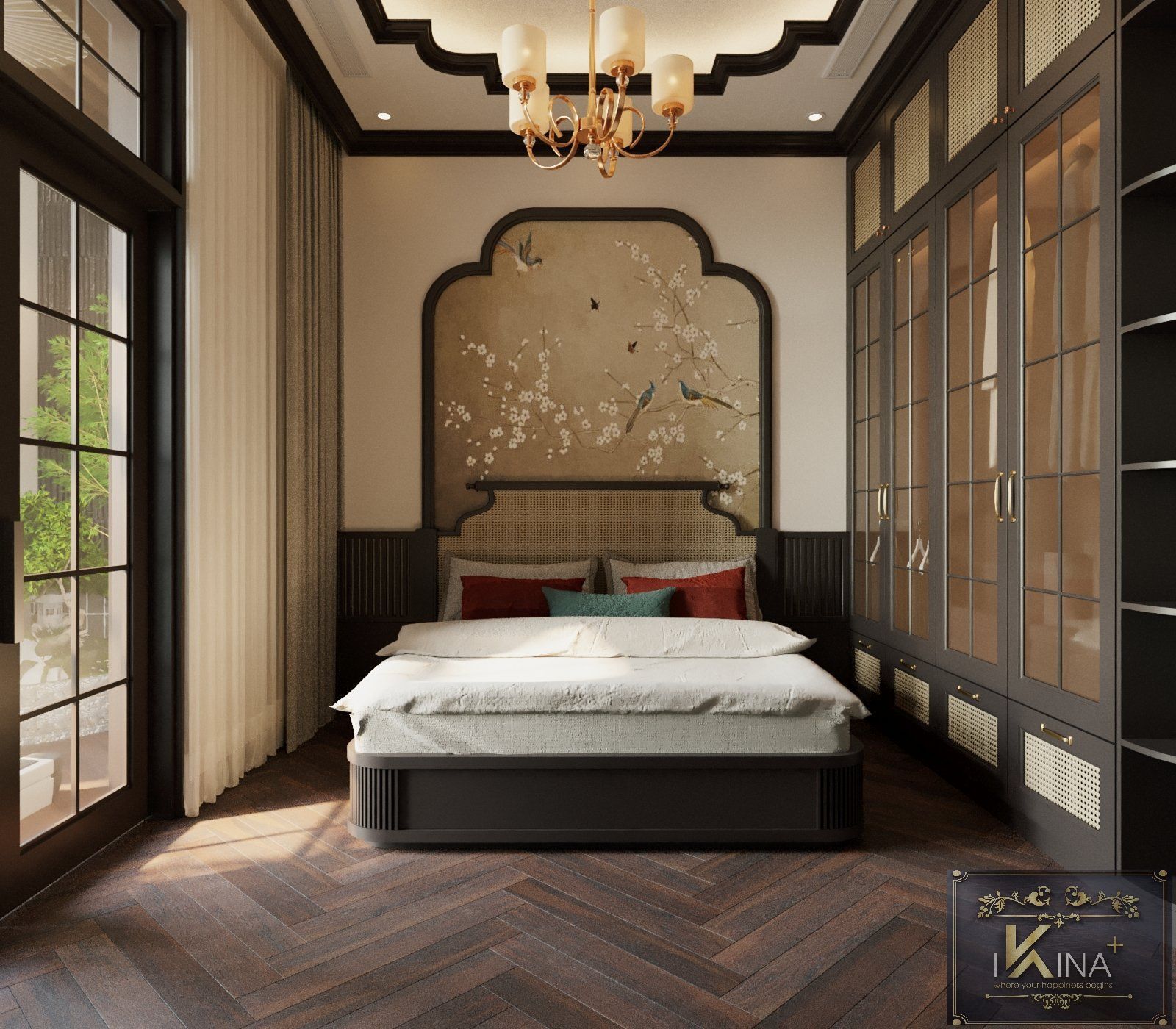Thiết Kế Căn Hộ Duplex 250m2 - The Manor - Phong Cách Indochine