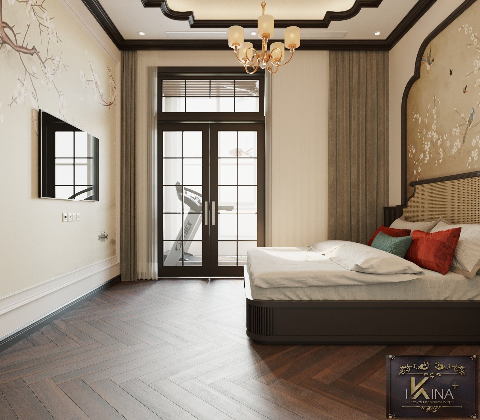 Thiết Kế Căn Hộ Duplex 250m2 - The Manor - Phong Cách Indochine