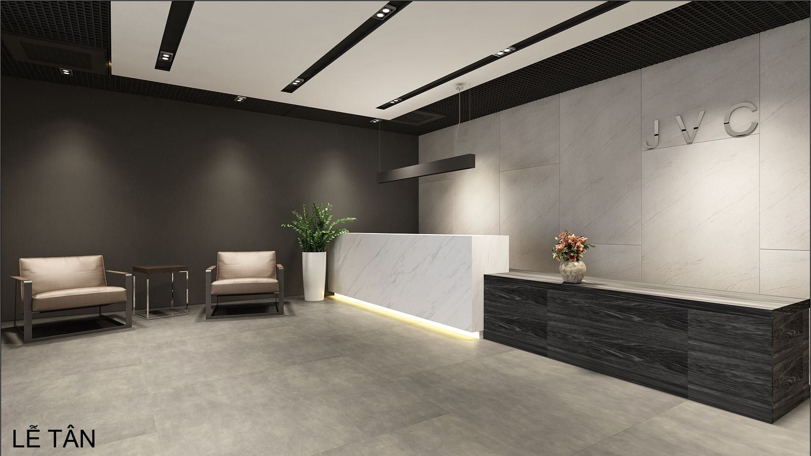 Thiết Kế Văn Phòng Công Ty JVC - Phong Cách Hiện Đại - 500m2