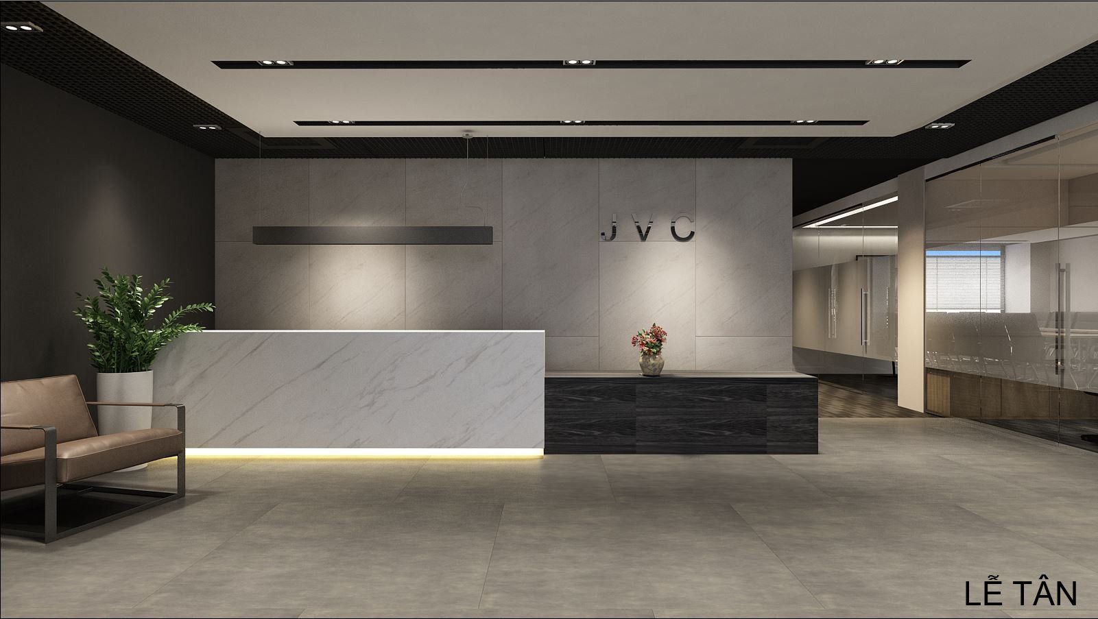 Thiết Kế Văn Phòng Công Ty JVC - Phong Cách Hiện Đại - 500m2