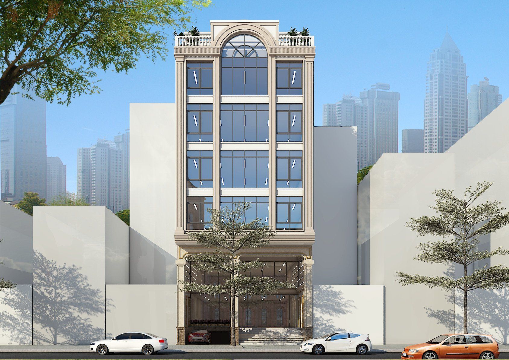 Thiết Kế Tòa Nhà Tổ Hợp TNH99 - Phong Cách Hiện Đại - 300m2