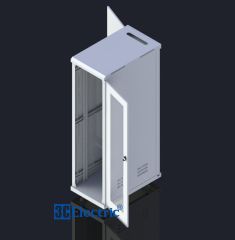 TỦ RACK 45U-D1000 CÁNH CỬA MICA – MÀU TRẮNG