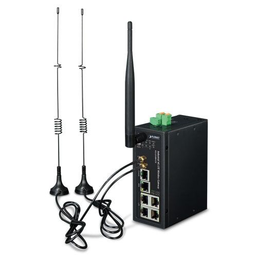 Industrial 4G LTE Cellular Wireless Gateway with 5-Port 10/100/1000T
