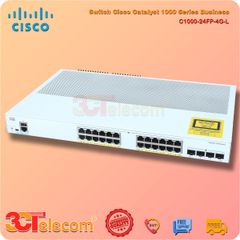 Switch Cisco C1000-24FP-4G-L: 24 x 10/100/1000 Ethernet PoE+ ports and 370W PoE budget, 4x 1G SFP uplinks