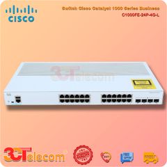 Switch Cisco C1000FE-24P-4G-L: 24x 10/100 Ethernet PoE+ ports and 195W PoE budget, 2x 1GSFP and RJ-45 combo uplinks and 2x 1G SFP uplinks