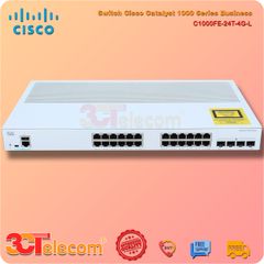 Switch Cisco C1000FE-24T-4G-L: 24x 10/100 Ethernet ports, 2x 1GSFP and RJ-45 combo uplinks and 2x 1G SFP uplinks