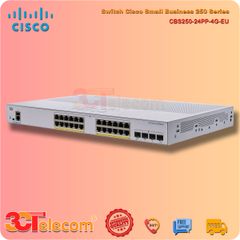 Switch Cisco CBS250-24PP-4G-EU: 24-Port 10/100/1000 Mbps PoE+ 100W, 4 Port Gigabit SFP uplink