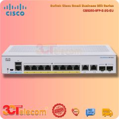 Switch Cisco CBS250-8FP-E-2G-EU: 8-Port 10/100/1000 Mbps PoE+ 120W + 2 Gigabit copper/SFP combo ports