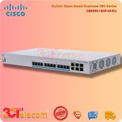 Switch Cisco CBS350-12NP-4X-EU: 12 x 100M/1G/2.5G/5G PoE+ ports (8 support 60W PoE), 375W PoE