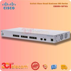 Switch Cisco CBS350-12XT-EU: 12 x 10 Gigabit copper ports, 2 x 10 Gigabit SFP+ (combo with 2 x 10G copper ports), 1 x GE management port