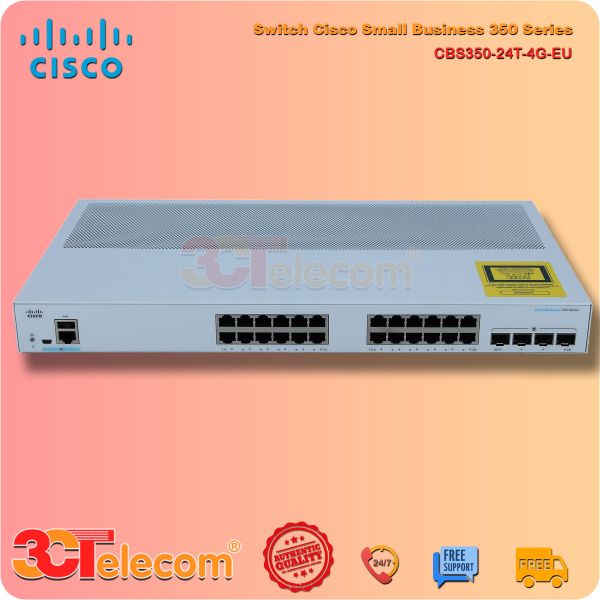 Switch Cisco CBS350-24T-4G-EU: 24 Port 10/100/1000 ports, 4 Gigabit SFP