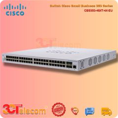 Switch Cisco CBS350-48XT-4X-EU: 48 x 10 Gigabit copper ports, 4 x 10 Gigabit SFP+ (dedicated), 1 x GE management port