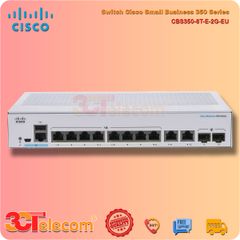 Switch Cisco CBS350-8T-E-2G-EU: 8-10/100/1000 ports, 2 Gigabit copper/SFP combo ports