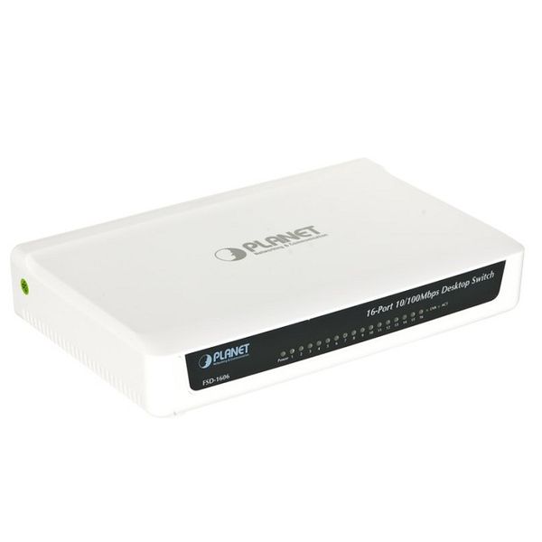 Switch Planet FSD-1606 16-Port 10/100Mbps Fast Ethernet Switch External Power