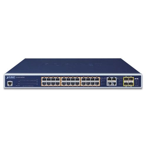 GS-4210-24P4C: switch planet 24-Port 10/100/1000T 802.3at PoE + 4-Port Gigabit TP/SFP Combo Managed Switch