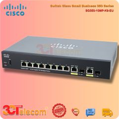 Switch Cisco SG350-10MP-K9-EU: 8P-10/100/1000 PoE+ ports, 2 Gigabit copper/SFP combo, 124W PoE power budget