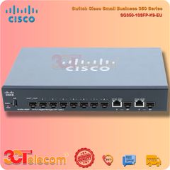 Switch Cisco SG350-10SFP-K9-EU: 8 SFP Gigabit slots,  2 Gigabit copper/SFP combo