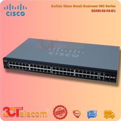 Switch Cisco SG350-52-K9-EU: 48-10/100/1000 ports, 2 Gigabit copper/SFP combo + 2 SFP ports