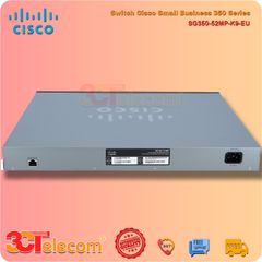 Switch Cisco SG350-52MP-K9-EU:  48-10/100/1000 PoE+ ports (8 support 60W PoE),  2 Gigabit copper/SFP combo + 2 SFP ports, 740W PoE power budget