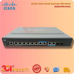 Switch Cisco SG350-8PD-K9-EU: 6-10/100/1000 PoE+ ports,  2 2.5G PoE+ ports, 2 Multigigabit/SFP+ com bo, 124W PoE power budget