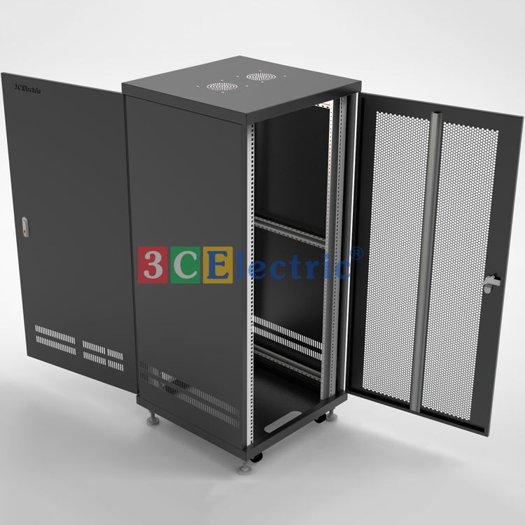 TỦ RACK 27U D600 CỬA TRƯỚC LƯỚI, CỬA SAU Ô THOÁNG