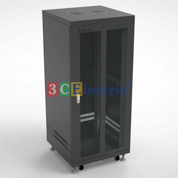 TỦ RACK 27U D600 CỬA TRƯỚC LƯỚI, CỬA SAU Ô THOÁNG