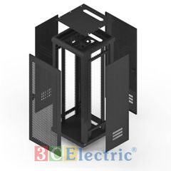 TỦ RACK 36U D600 – CÁNH CỬA LƯỚI – MÀU ĐEN