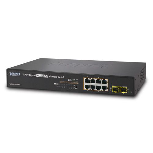 GS-5220-8P2T2X: switch L2+ 8x1G PoE, 2x1G/10G SFP+ Managed