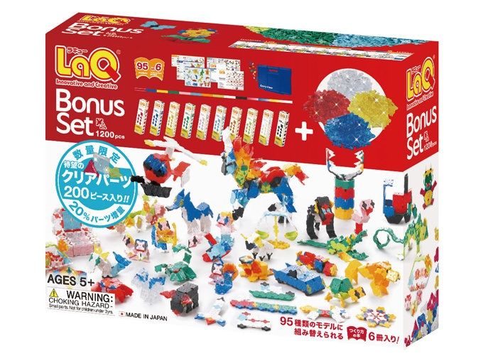  Bộ xếp hình sáng tạo LaQ BONUS SET [2015] - Chủ đề Tự do sáng tạo (Phiên bản đặc biệt) 1200 mảnh, có 200 mảnh màu trong 