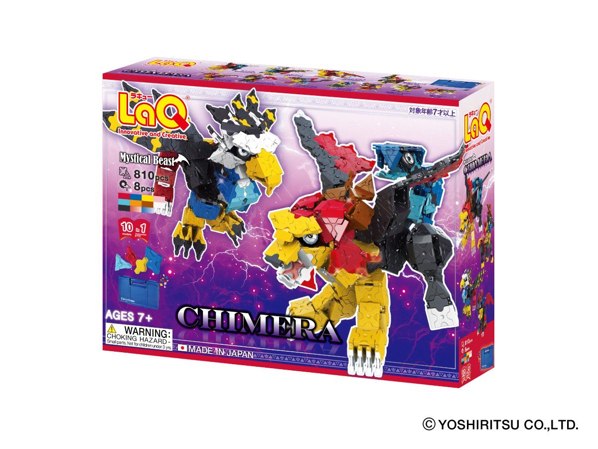 Bộ xếp hình sáng tạo LaQ Mystical Beast CHIMERA - Chủ đề Sinh vật huyền bí (CHIMERA) 810 mảnh ghép và 8 chi tiết Hamacron