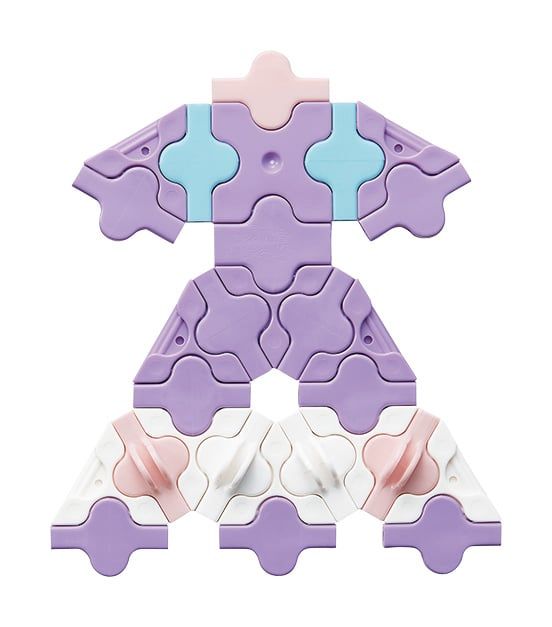 Bộ xếp hình sáng tạo tí hon LaQ Sweet Collection MINI LAVENDER - Chủ đề Ngọt ngào bé gái (Màu TÍM) 62 mảnh ghép