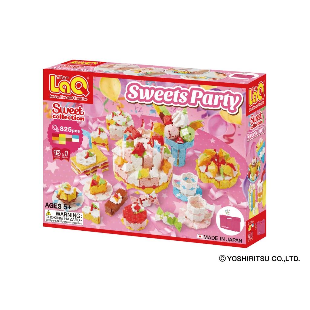 Bộ xếp hình sáng tạo LaQ Sweet Collection SWEETS PARTY - Chủ đề Ngọt ngào bé gái (Bữa tiệc ngọt ngào) 825 mảnh ghép