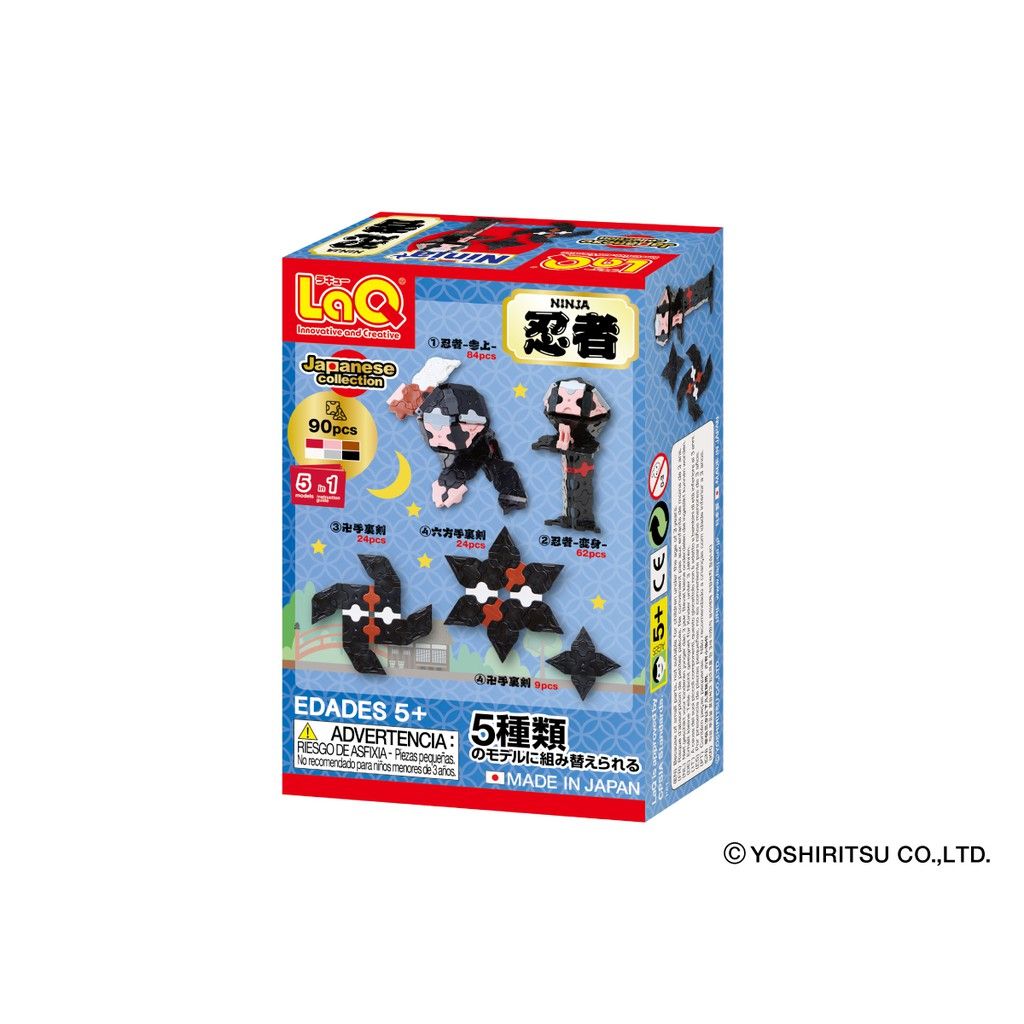 Bộ xếp hình sáng tạo LaQ NINJA - Chủ đề Văn hóa Nhật Bản (NINJA) 90 mảnh ghép
