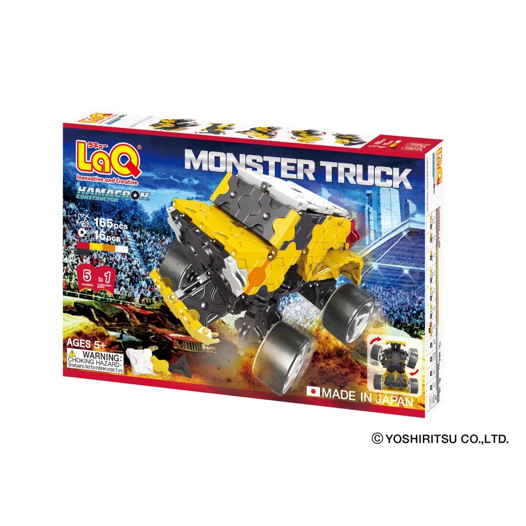 Bộ xếp hình sáng tạo LaQ Hamacron Constructor MONSTER TRUCK - Chủ đề Phương tiện giao thông (Máy xúc) 165 mảnh ghép