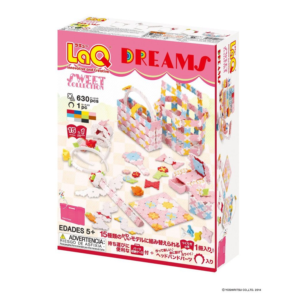 Bộ xếp hình sáng tạo LaQ Sweet Collection DREAMS - Chủ đề Ngọt ngào bé gái (Giấc mơ) 630 mảnh ghép