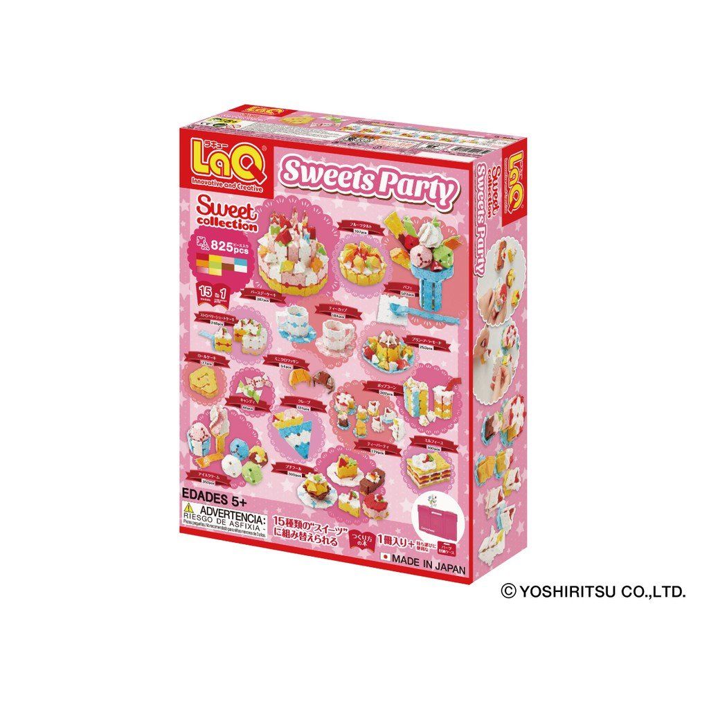 Bộ xếp hình sáng tạo LaQ Sweet Collection SWEETS PARTY - Chủ đề Ngọt ngào bé gái (Bữa tiệc ngọt ngào) 825 mảnh ghép