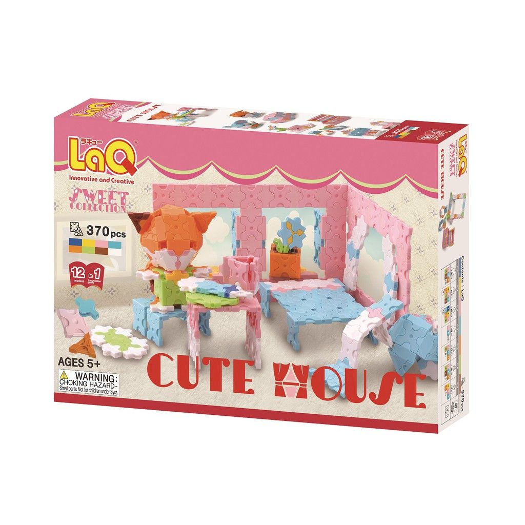  Bộ xếp hình sáng tạo LaQ Sweet Collection CUTE HOUSE - Chủ đề Ngọt ngào bé gái (Ngôi nhà dễ thương) 370 mảnh ghép 