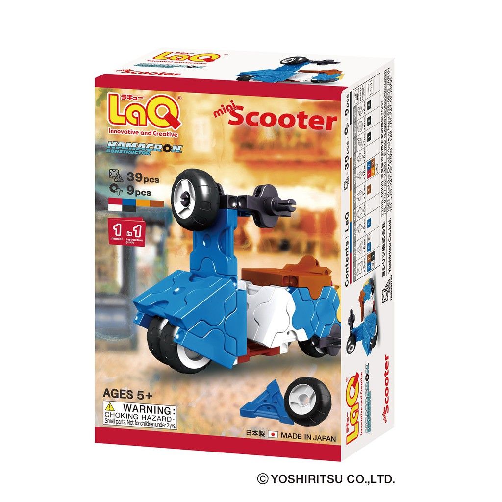  Bộ xếp hình tí hon LaQ Hamacron Constructor MINI SCOOTER - Chủ đề Phương tiện giao thông (Xe scooter) 39 mảnh ghép 