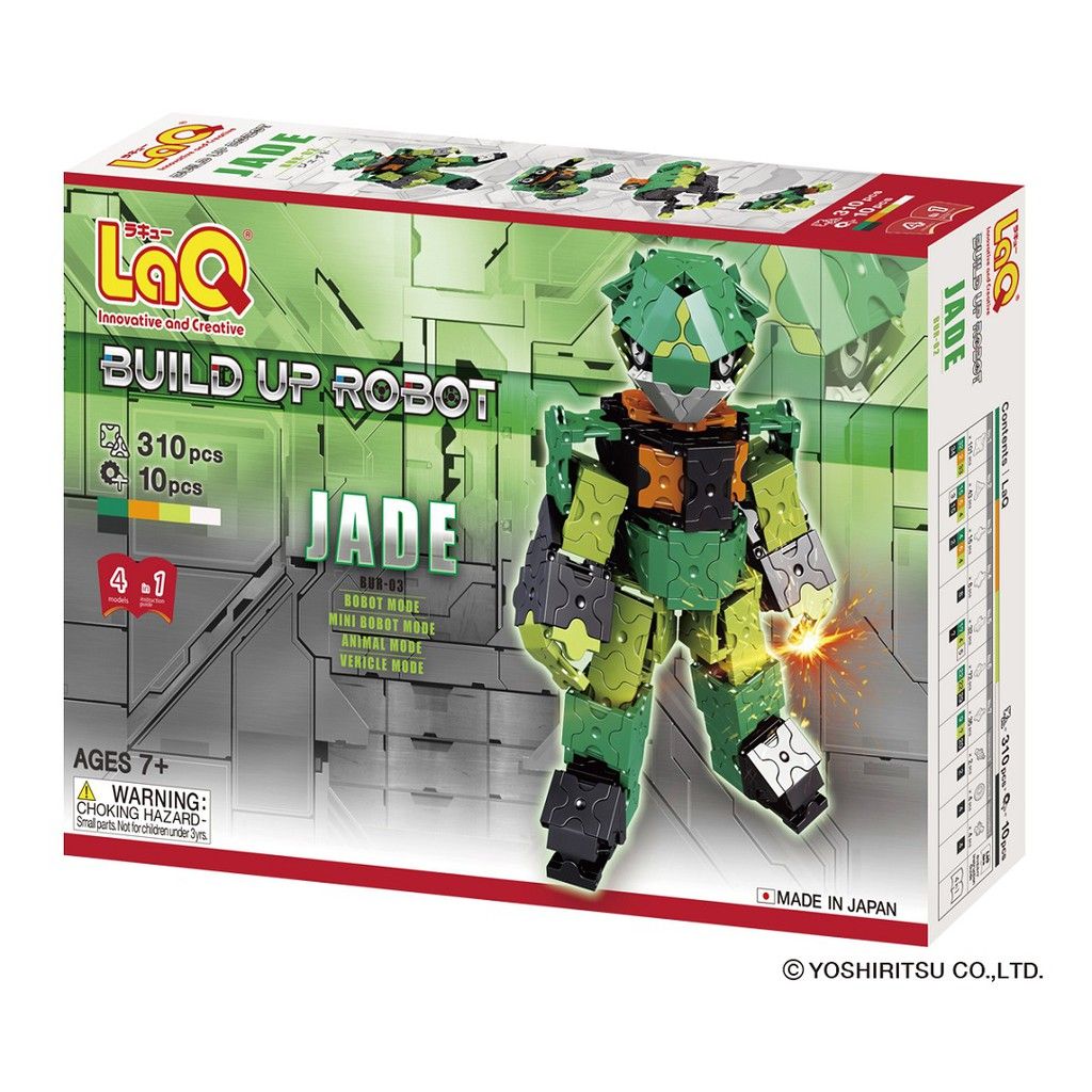  Bộ xếp hình sáng tạo LaQ Buildup Robot JADE - Chủ đề Sáng tạo Rô bốt (JADE) 310 mảnh ghép và 10 chi tiết Hamacron 
