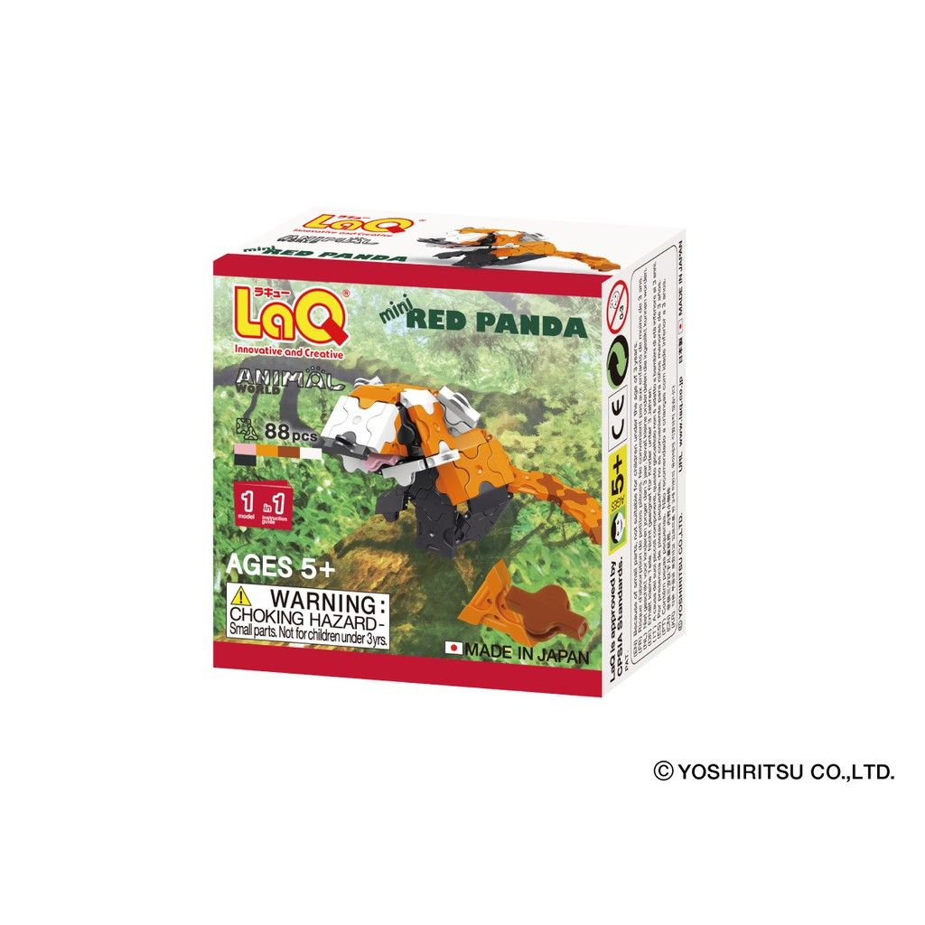 Bộ xếp hình sáng tạo tí hon LaQ Animal World MINI RED PANDA - Chủ đề Thế giới Động vật (Gấu trúc đỏ) 88 mảnh ghép