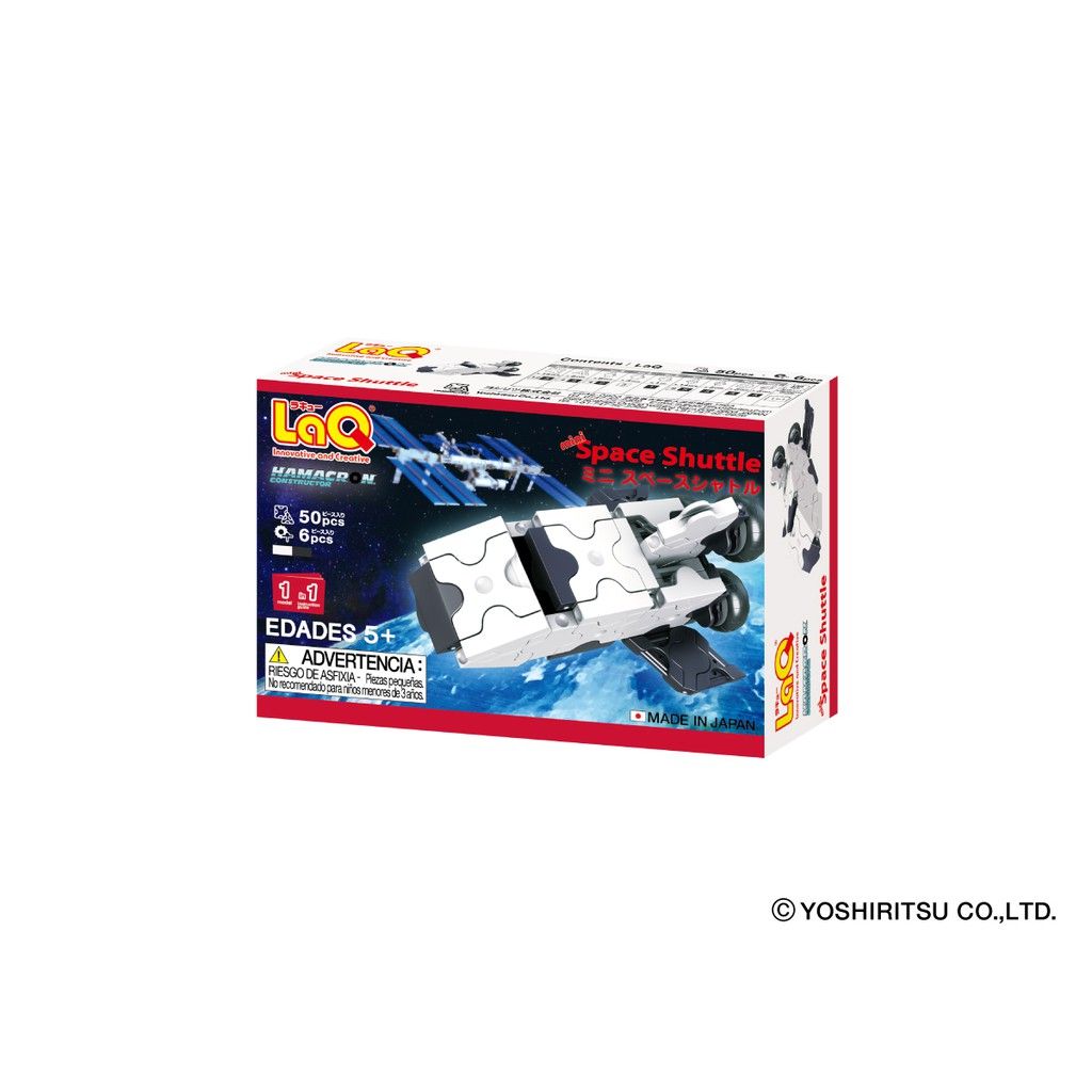  Bộ xếp hình tí hon LaQ Hamacron Constructor MINI SPACE SHUTTLE - Chủ đề Phương tiện giao thông (Tàu vũ trụ) 50 mảnh ghép 