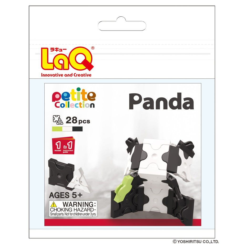 Bộ xếp hình sáng tạo tí hon LaQ Petite Collection PANDA - Chủ đề Thế giới Tí hon (Gấu trúc) 28 mảnh ghép